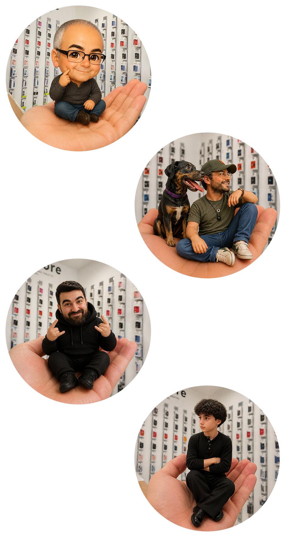Équipe Macinstore à Paris 5 : Fabrice, Yaniv, Mehdi et Théo