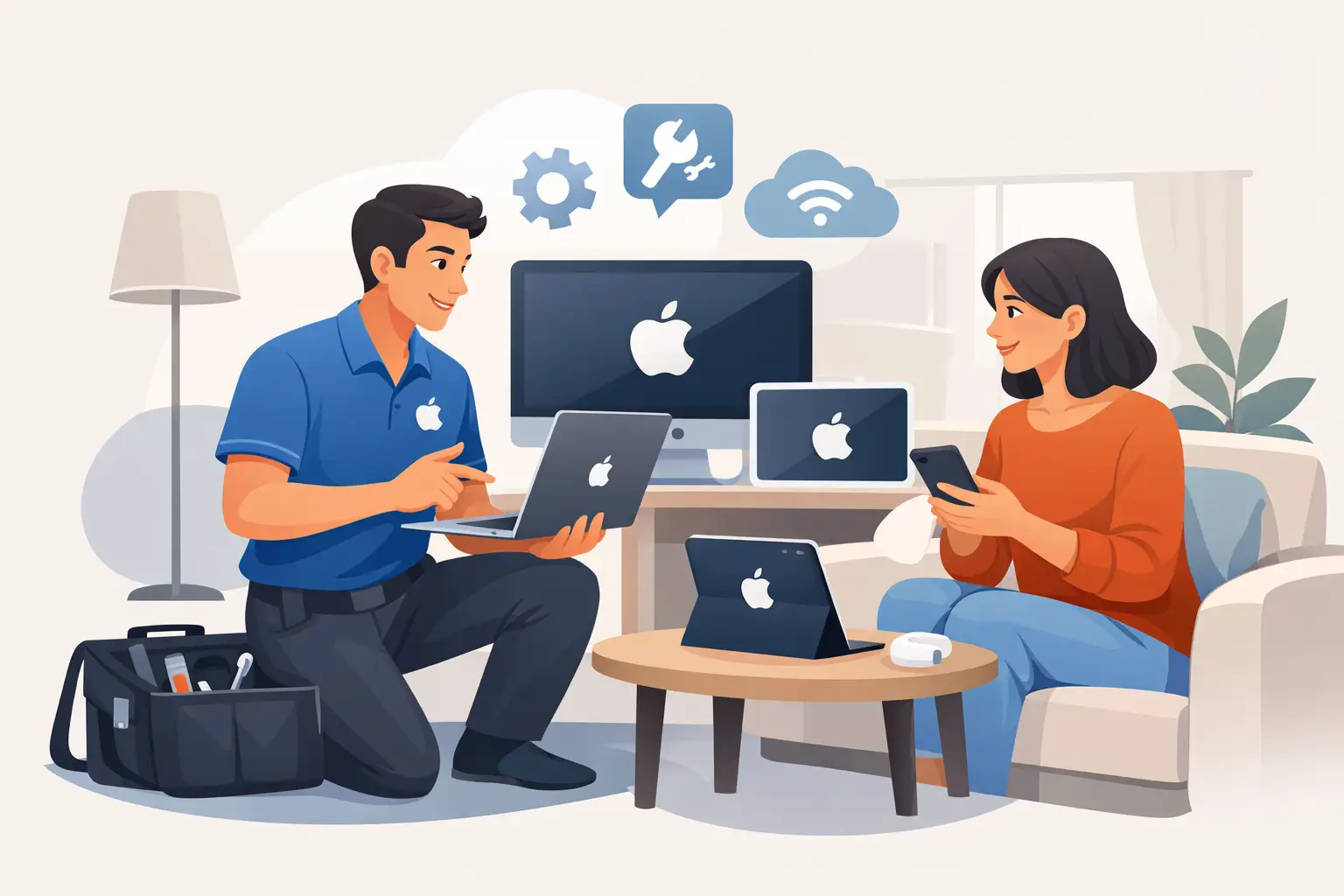 Assistance informatique Apple à domicile