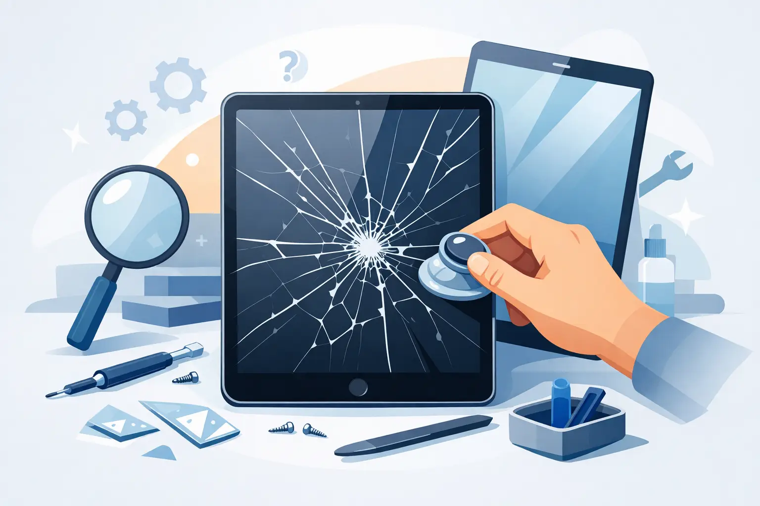 Réparation iPad écran fissuré